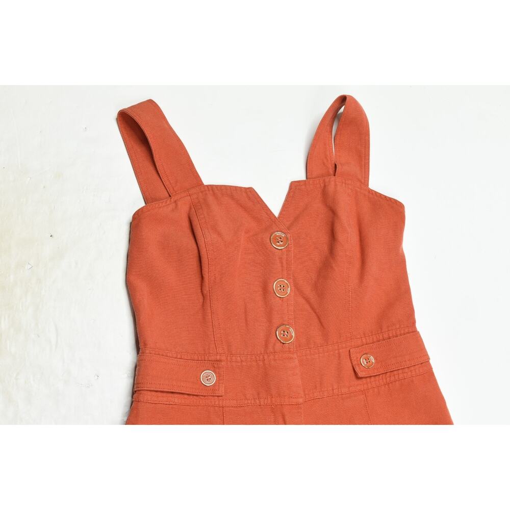 FARM Rio Orange Button-Front Jumpsuit - Picture 2 of 12